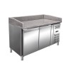Banc refrigerat pentru pizza, cu 2 usi, blat de lucru din granit, capacitate 428 litri, temperatura de lucru +2°C/+8°C