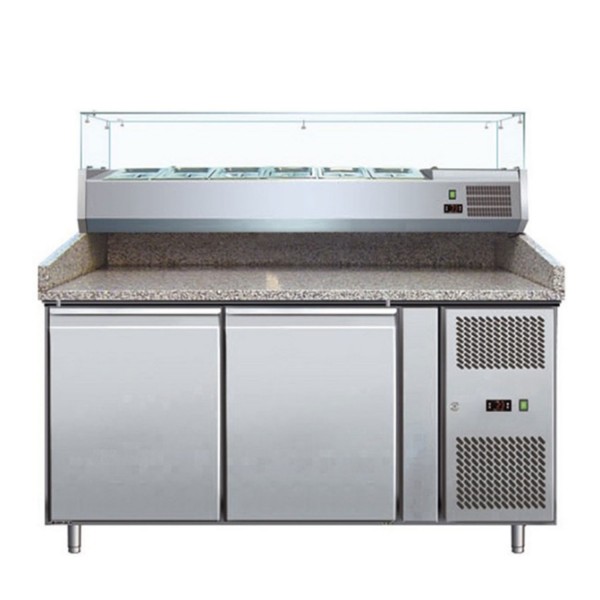 Banc refrigerant pentru pizza, capacitate neta 428 litri, temperatura de lucru +2°C/+8°C, display digital temperatura, alimentare 220V
